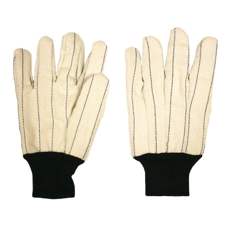 Cordova Double Palm Gloves, Double Quilted, Polyester/Cotton, Corded Fabric, Blue Knit Wrist, 12PK 2439CDQN